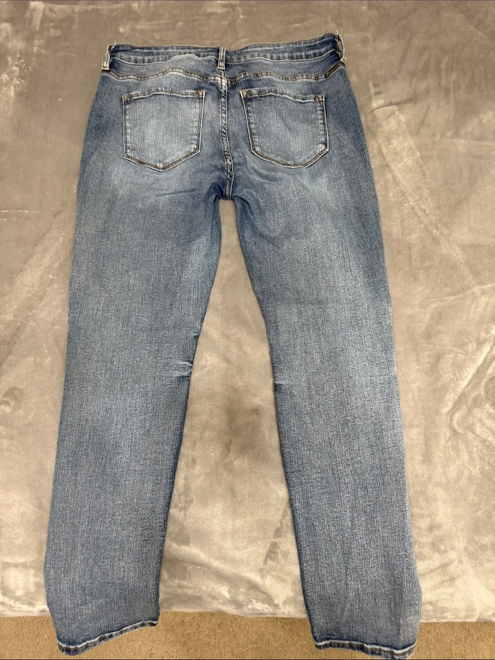 KanCan Light Blue Distressed Skinny/Straight Jeans item 72511